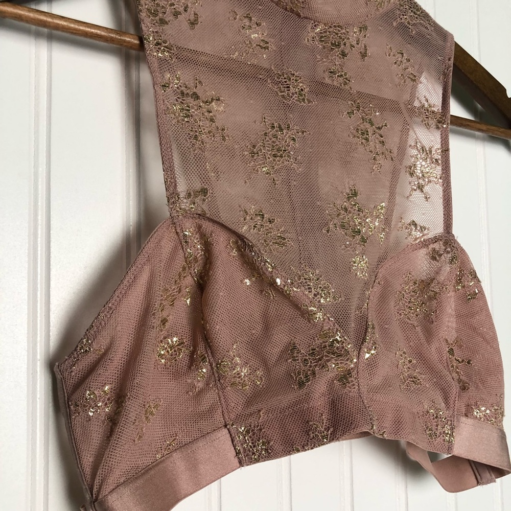 Victoria’s Secret high neck rose gold cut out bra - Picture 2 of 5